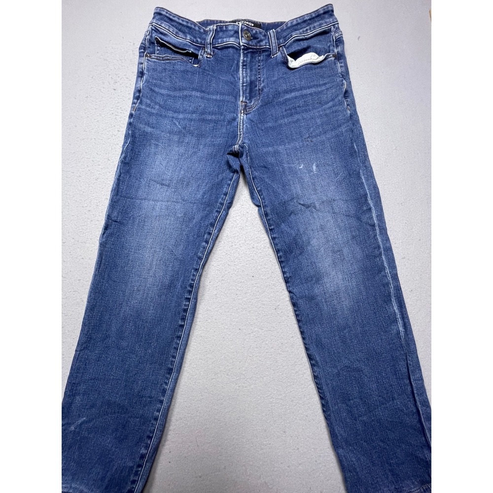 Express Slim Straight Hyper Stretch Denim Blue Jeans 32x32 Mens